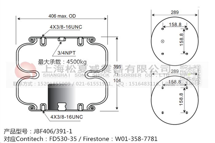 JBF406/391-2橡膠<a href='http://m.aj7.com.cn/' target='_blank'><u>空氣彈簧</u></a>
